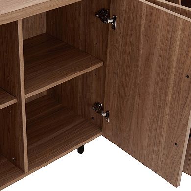 MANHATTAN COMFORT Jodie Mid-Century Modern 8-Shelf Sideboard