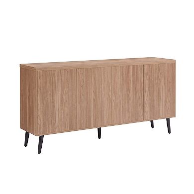 MANHATTAN COMFORT Jodie Mid-Century Modern 8-Shelf Sideboard