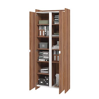 MANHATTAN COMFORT Ratzer Mid-Century Modern 11-Shelf Storage Cabinet