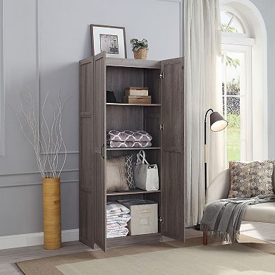 MANHATTAN COMFORT Hopkins Modern 4-Shelf Storage Closet