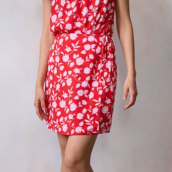 Petite LC Lauren Conrad Mini Wrap Skirt with Buttons