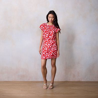 Petite LC Lauren Conrad Mini Wrap Skirt with Buttons
