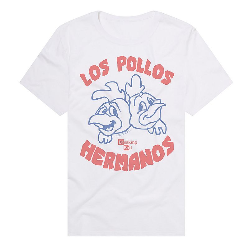 Men’s Breaking Bad Los Pollos Hermanos Logo Graphic Tee, Size: XL, White