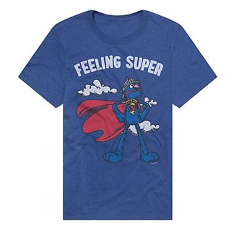 Men's Sesame Street Grover "Feeling Super" Graphic Tee