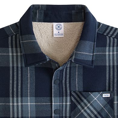 Men's Hurley Yarn-Dyed Flannel Bonded Sherpa Jacket