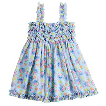 Disney's Lilo & Stitch Girls 4-12 Fruit Icons Ruffle Dress
