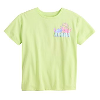 Disney's Lilo & Stitch Aloha From Stitch And Angel On The Beach Girls 4-12 Graphic Tee