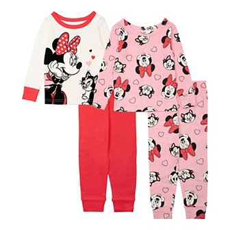 Disney's Minnie Mouse Toddler Girl 4 pc Pajama Top & Pajama Bottoms Set