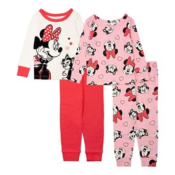 Disney's Minnie Mouse Toddler Girl 4 pc Pajama Top & Pajama Bottoms Set