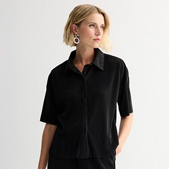 Women's INTEMPO™ Short Sleeve Plisse Top