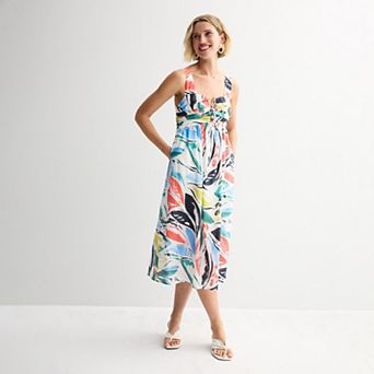 Women's Reg INTEMPO™ Tie-Front Midi Dress