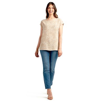 Women's Apt. 9® Dolman Sleeve Button-Side Knit-to-Woven Top