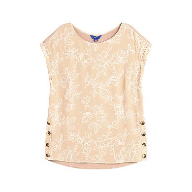 Women's Apt. 9® Dolman Sleeve Button-Side Knit-to-Woven Top