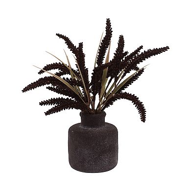 Everyday Decor Artificial Rustic Wheat Botanical in Pot Table Decor