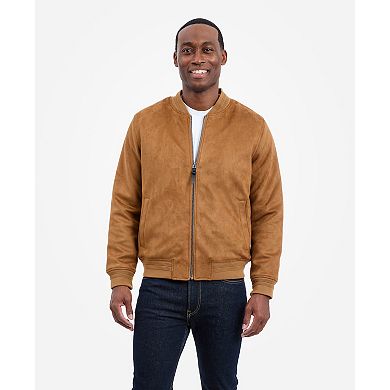 Men's London Fog Faux Suede Bomber Jacket