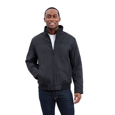 Men's London Fog Poly Bonded Sherpa Lined Bomber Jacket