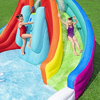 H2OGO! Let It Rainbow Kids 9'1" Inflatable Mega Water Park