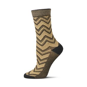 Women's Shimmer Chevron Crew Socks