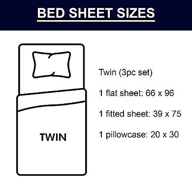 Premium Home Collection Microfiber Soft Cooling Bed Sheet Set - 3 Piece