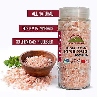 Himalayan Chef Pink Salt-coarse Glass Refill -17.5 Oz (pack Of 6)