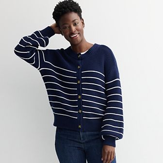 Women's Sonoma Goods For Life® Balloon Sleeve Button Up Cardigan
