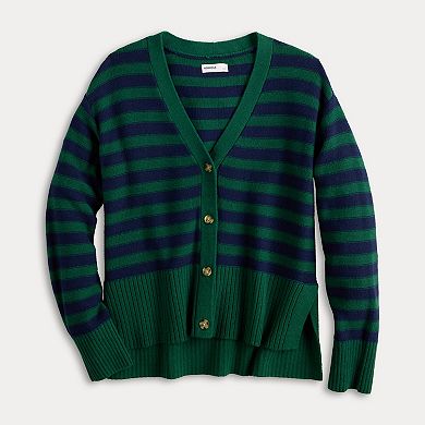 Women's Sonoma Goods For Life® Side Slit Button Front Cardigan