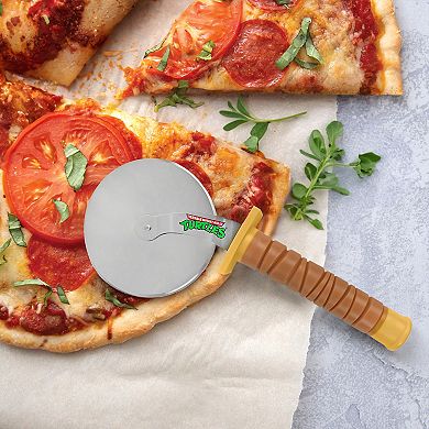 Bazillion Dreams Teenage Mutant Ninja Turtles Stainless Steel Pizza Cutter Blade, Comfortable Handle