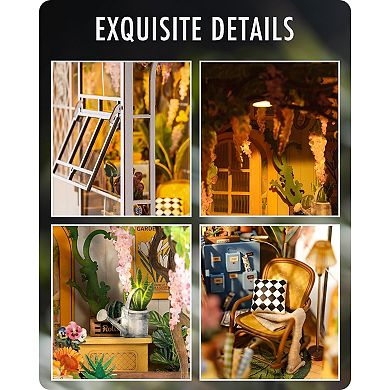 Diy 3d Book Nook Kit Flower House 176pcs
