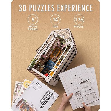 Diy 3d Book Nook Kit Flower House 176pcs