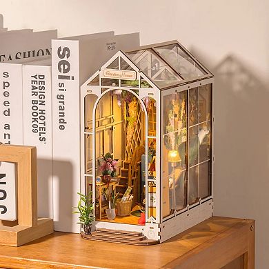 Diy 3d Book Nook Kit Flower House 176pcs