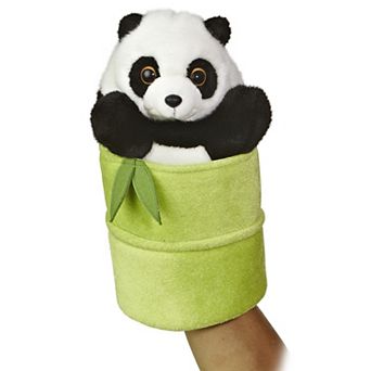 Aurora Medium Multicolor Hand Puppet 10" Panda Pop Up Puppet Interactive Stuffed Animal