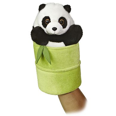 Aurora Medium Multicolor Hand Puppet 10" Panda Pop Up Puppet Interactive Stuffed Animal