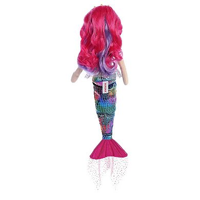 Aurora Large Pink Sea Sparkles 18" Rainbow Fuchsia Enchanting Stuffed Doll