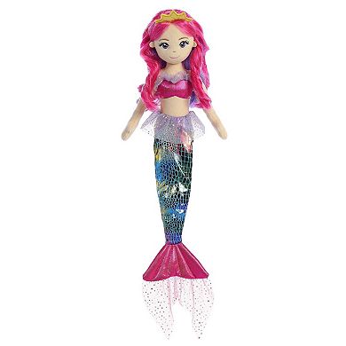 Aurora Large Pink Sea Sparkles 18" Rainbow Fuchsia Enchanting Stuffed Doll
