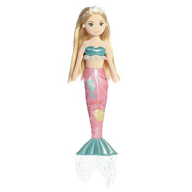 Aurora Large Pink Sea Sparkles Coastal Sparkles 18" Sandy Enchanting Stuffed Doll