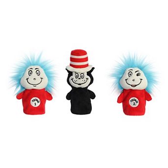 Aurora Mini Multicolor Dr. Seuss 3" Dr. Seuss Finger Puppet Set Whimsical Stuffed Animal