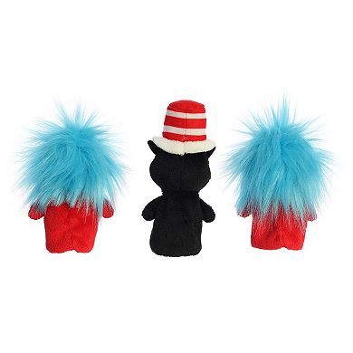 Aurora Mini Multicolor Dr. Seuss 3" Dr. Seuss Finger Puppet Set Whimsical Stuffed Animal