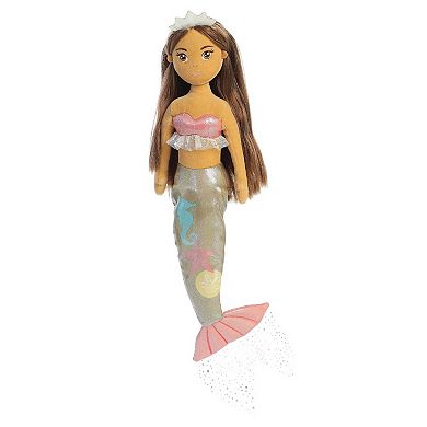 Aurora Large Pink Sea Sparkles Coastal Sparkles 18" Shelly Enchanting Stuffed Doll