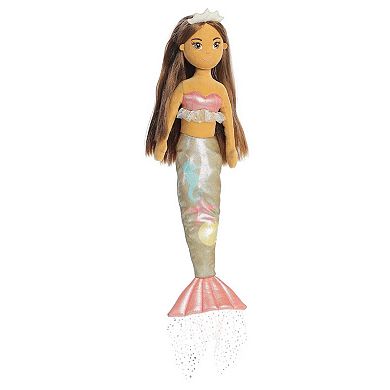 Aurora Large Pink Sea Sparkles Coastal Sparkles 18" Shelly Enchanting Stuffed Doll
