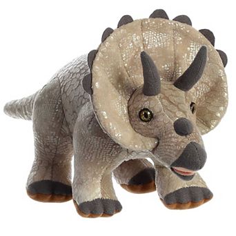 Aurora Large Brown Dinos & Dragons 13" Triceratops Ferocious Stuffed Animal