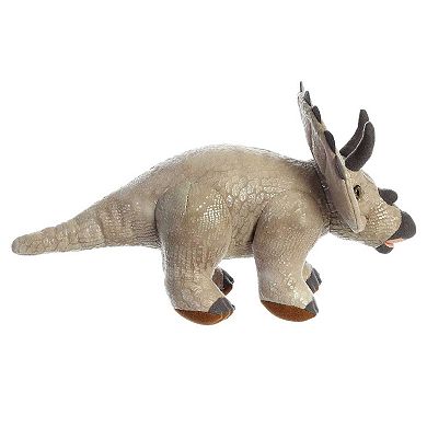 Aurora Large Brown Dinos & Dragons 13" Triceratops Ferocious Stuffed Animal