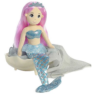 Aurora Large Blue Sea Sparkles 18" Crystal Enchanting Stuffed Doll