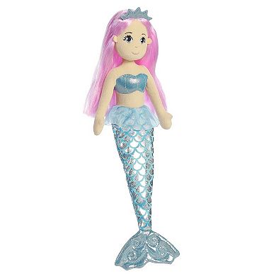 Aurora Large Blue Sea Sparkles 18" Crystal Enchanting Stuffed Doll