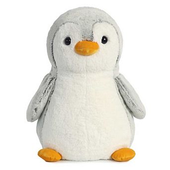 Aurora - Large Gray PomPom Penguin - 16" Gray - Playful Stuffed Animal