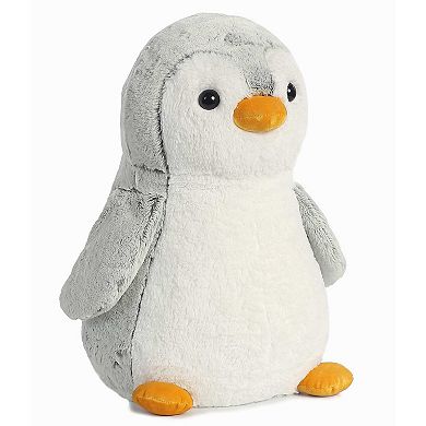 Aurora - Large Gray PomPom Penguin - 16" Gray - Playful Stuffed Animal