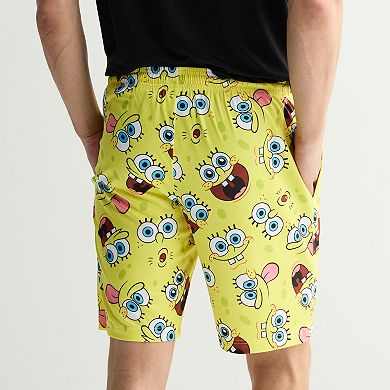 Men's Nickelodeon SpongeBob SquarePants Allover Pajama Shorts