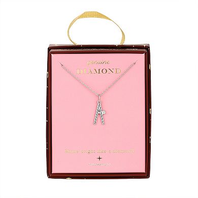 Forever Radiant Diamond Accent Initial Pendant Necklace