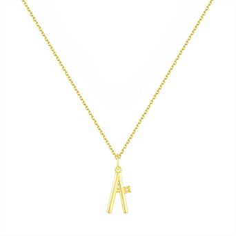 Forever Radiant Diamond Accent Initial Pendant Necklace