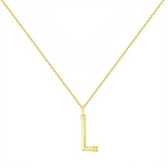 Forever Radiant Diamond Accent Initial Pendant Necklace