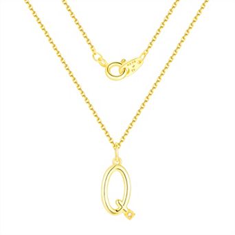 Forever Radiant Diamond Accent Initial Pendant Necklace
